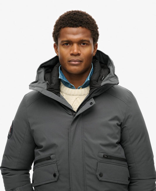 City Padded Bomber Jacket | Ebony