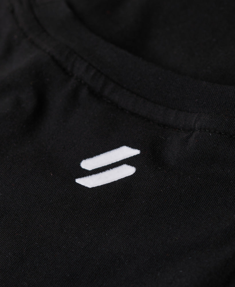 Sport Luxe Graphic Fitted Tank Slim Fit Top | Black/White Ii