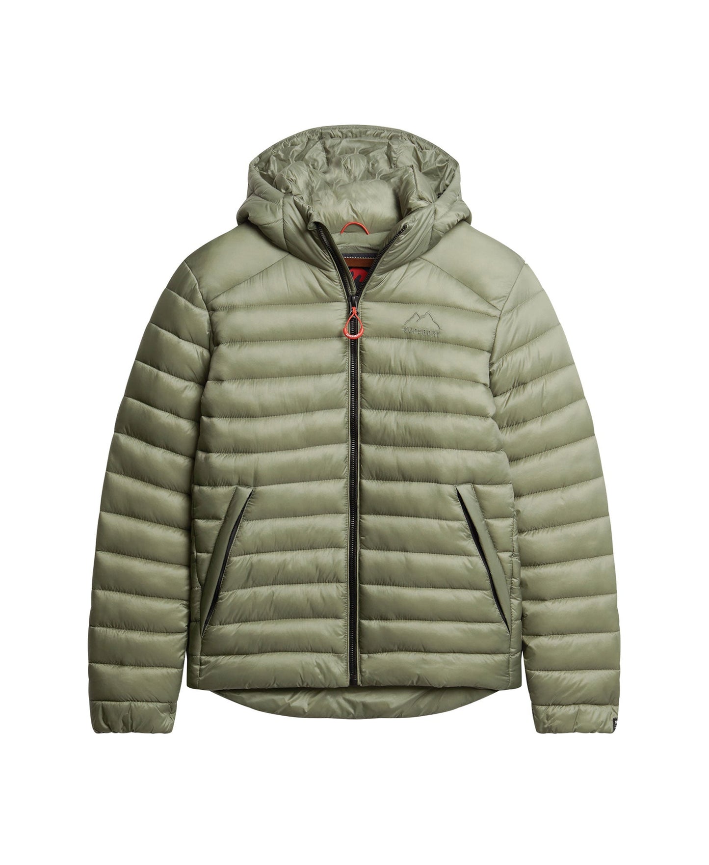 Hooded Fuji Sport Padded Slim Fit Jacket | Light Khaki Green
