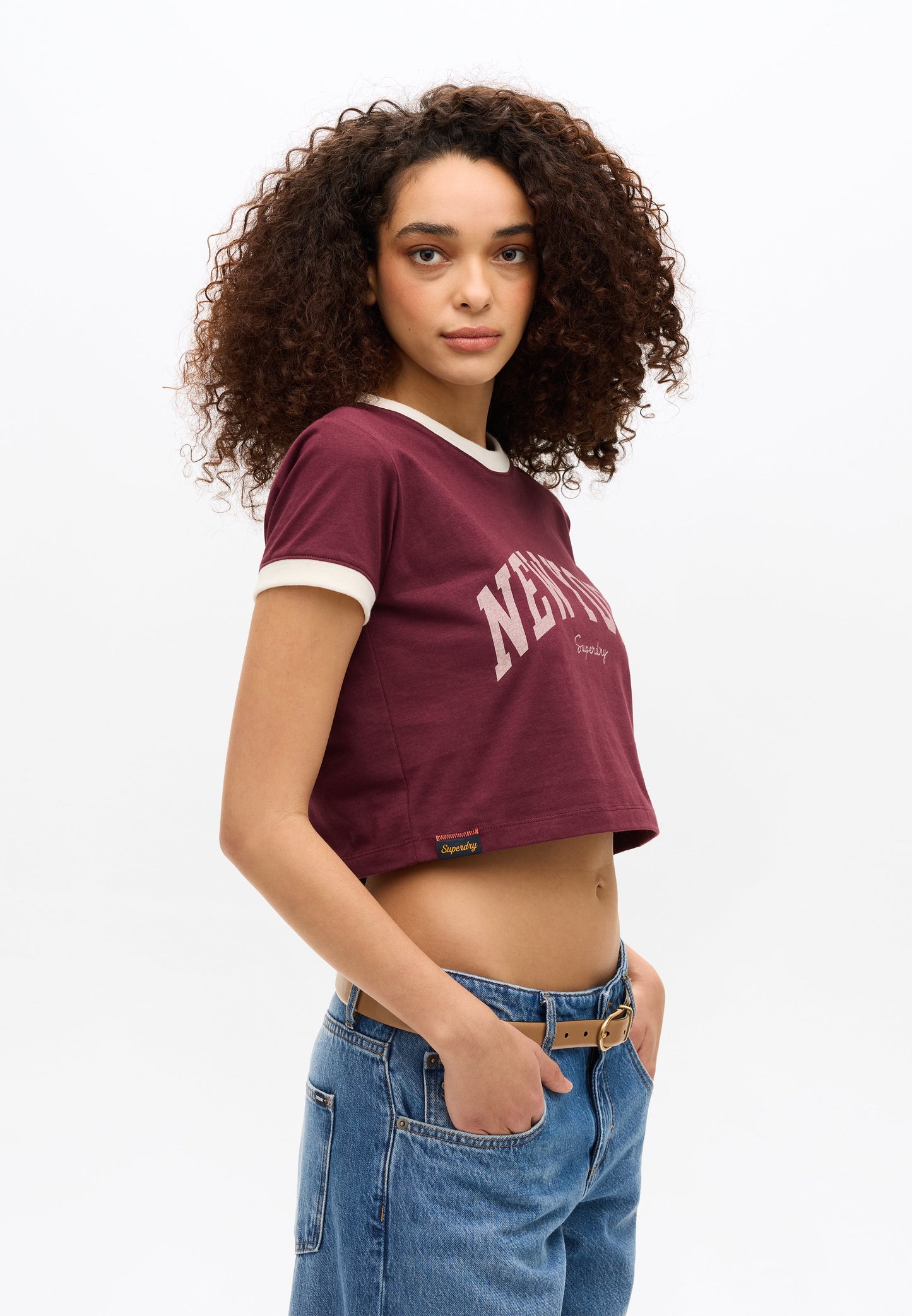 Athletic Essentials Ringer Slim Fit Tee | Port Red