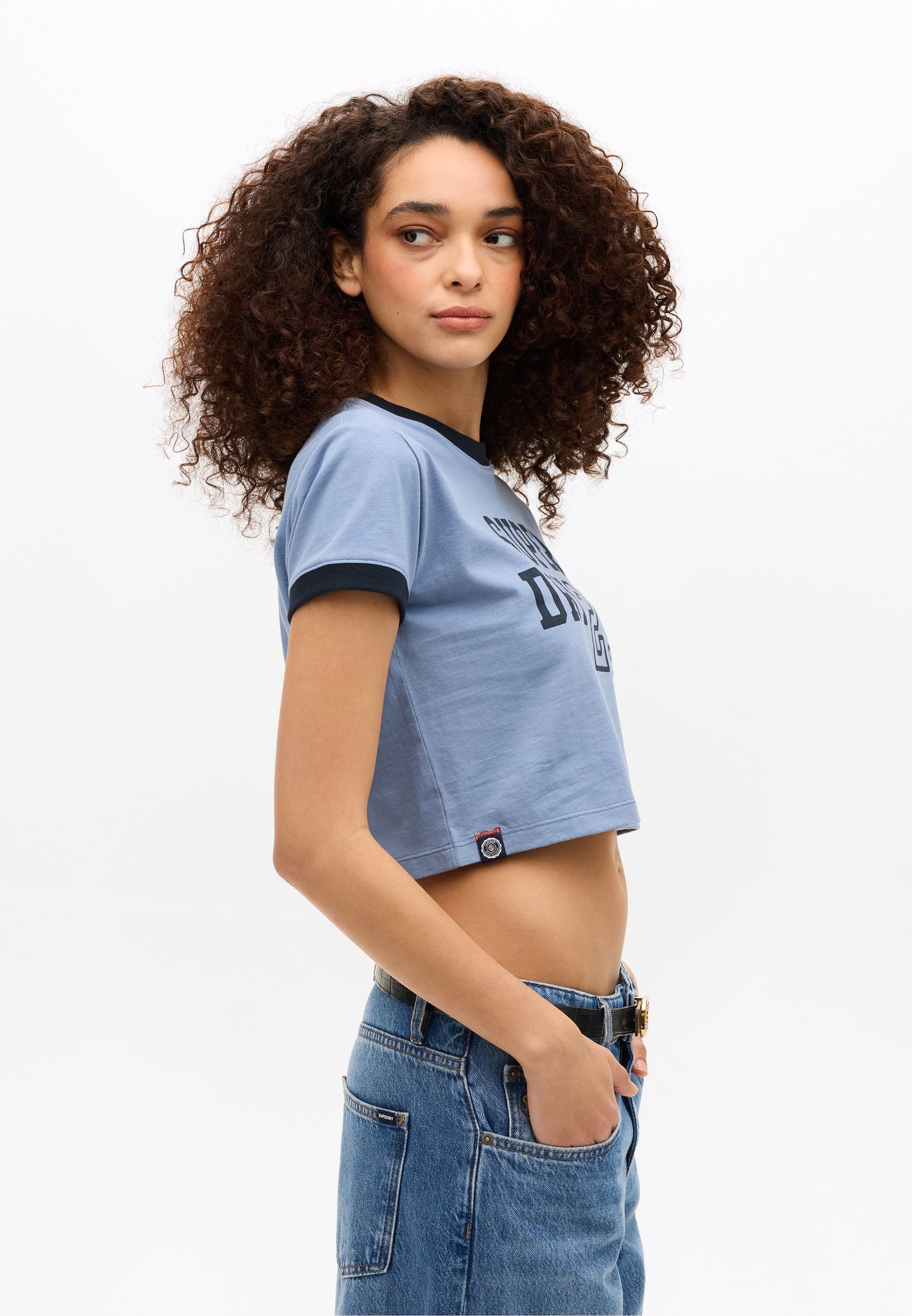 Athletic Essentials Ringer Slim Fit Tee | Tidal Blue