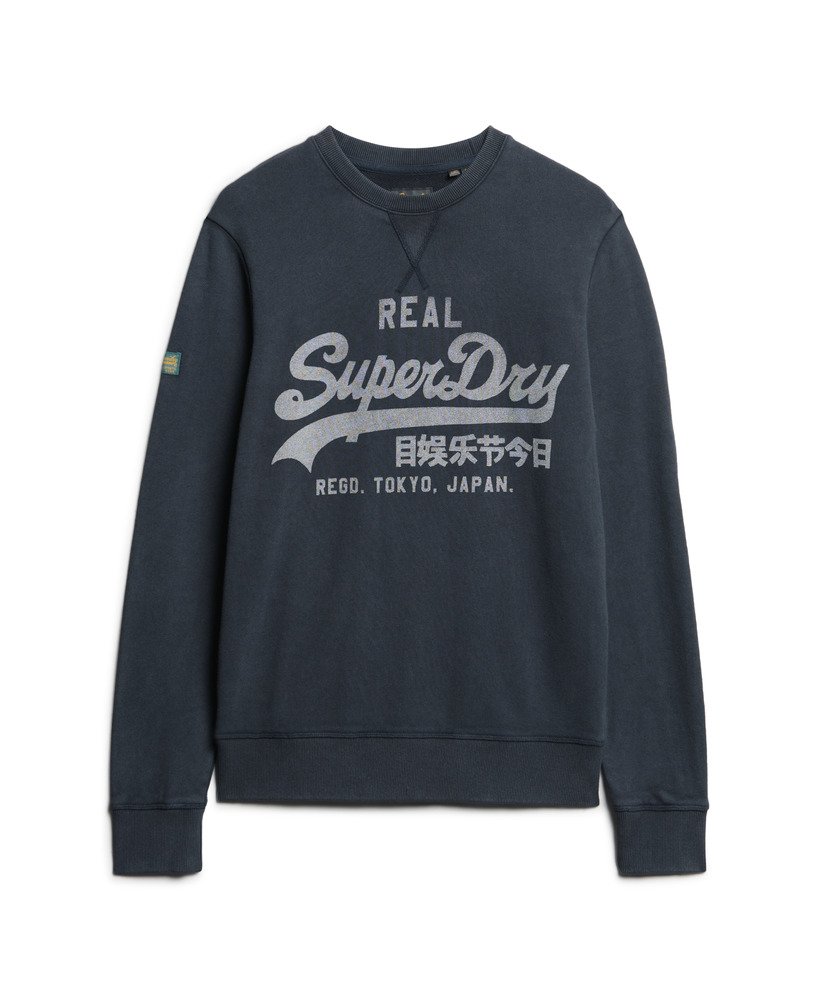 Classic Vintage Logo Graphic Slim Fit Sweatshirt | Eclipse Navy