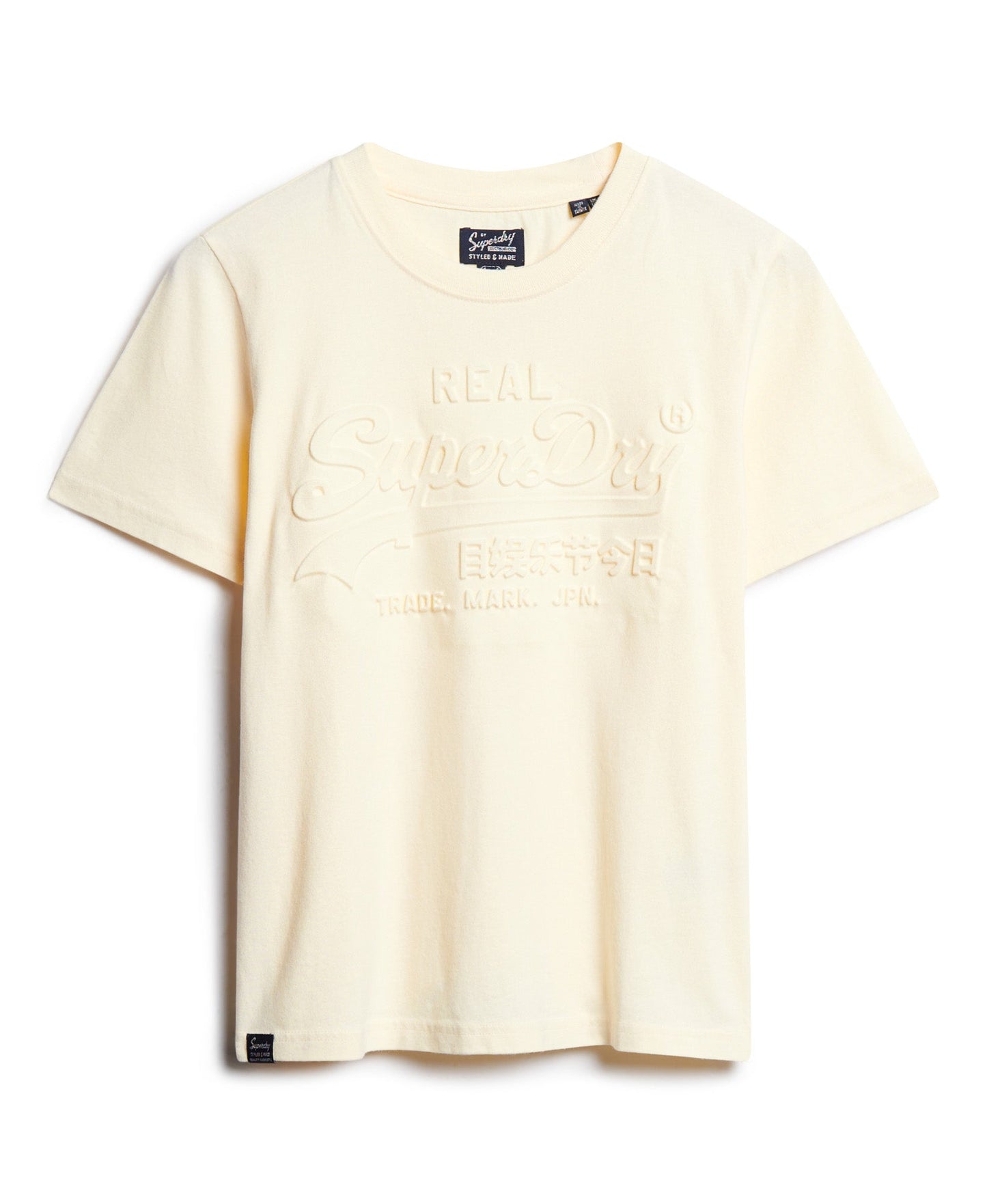 Embossed Vintage Logo Relaxed Tee | Rice White