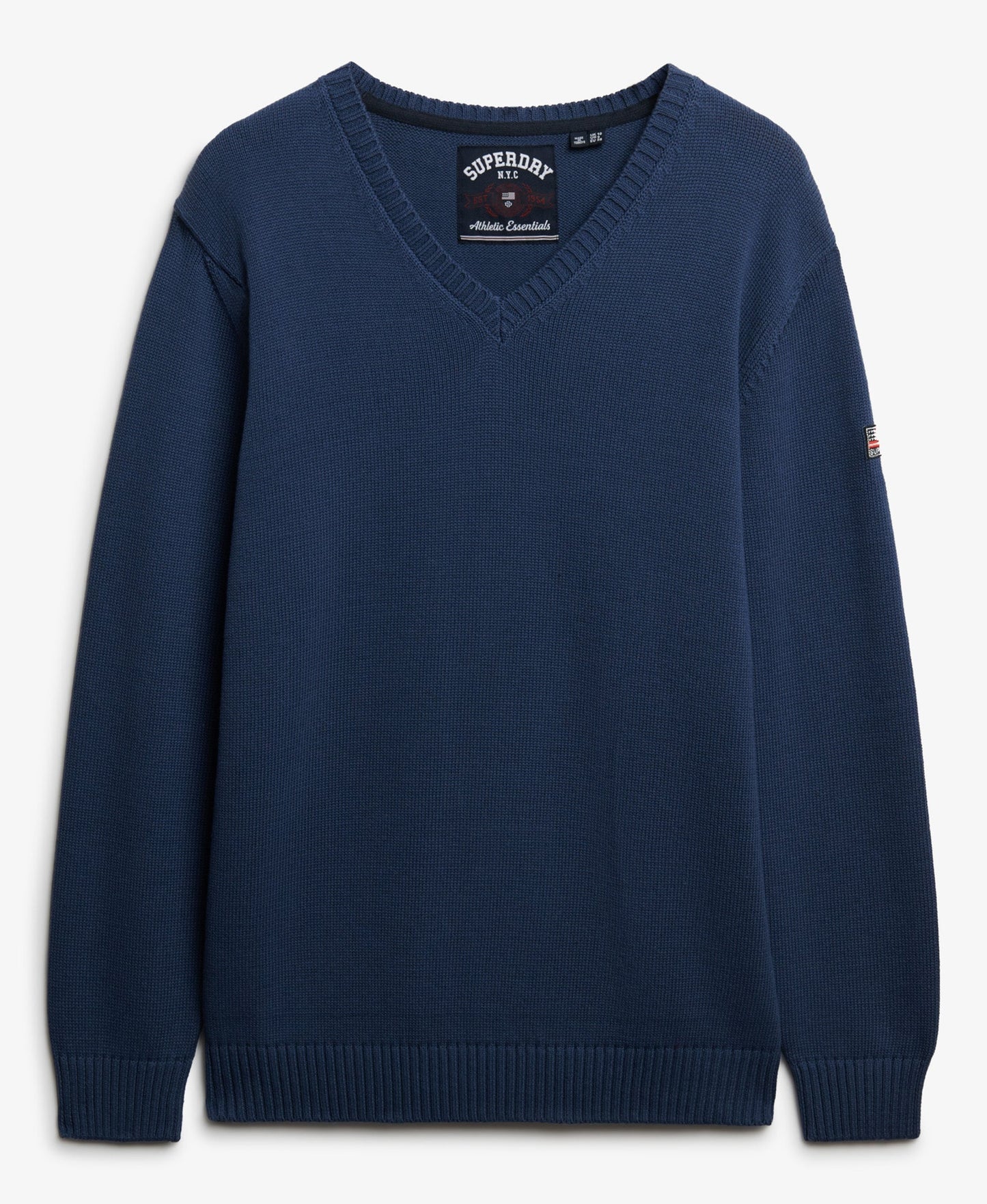 Oversized V Neck Jumper | Vintage Blue