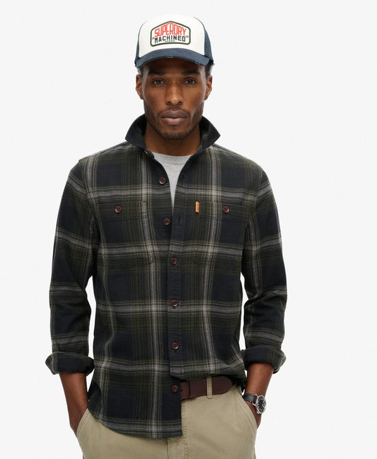 Vintage Check Overshirt | Boseman Check Black