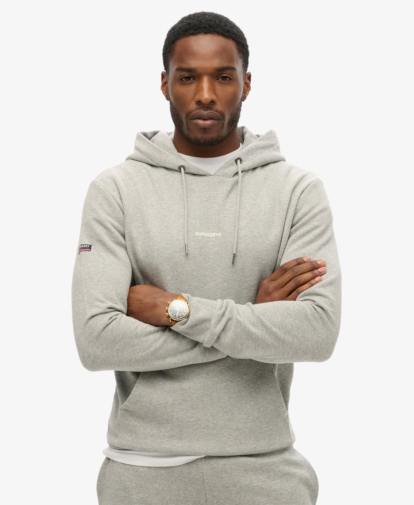 Plain Slim Fit Hoodie | Grey Marle