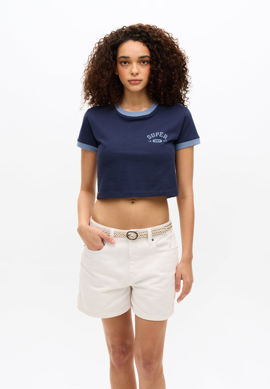 Athletic Essentials Ringer Slim Fit Tee | Richest Navy