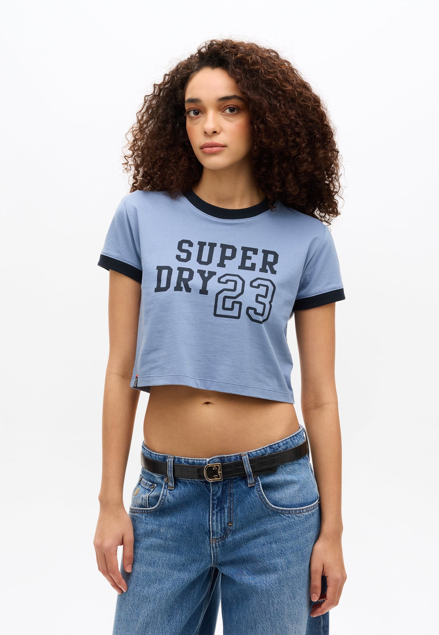 Athletic Essentials Ringer Slim Fit Tee | Tidal Blue