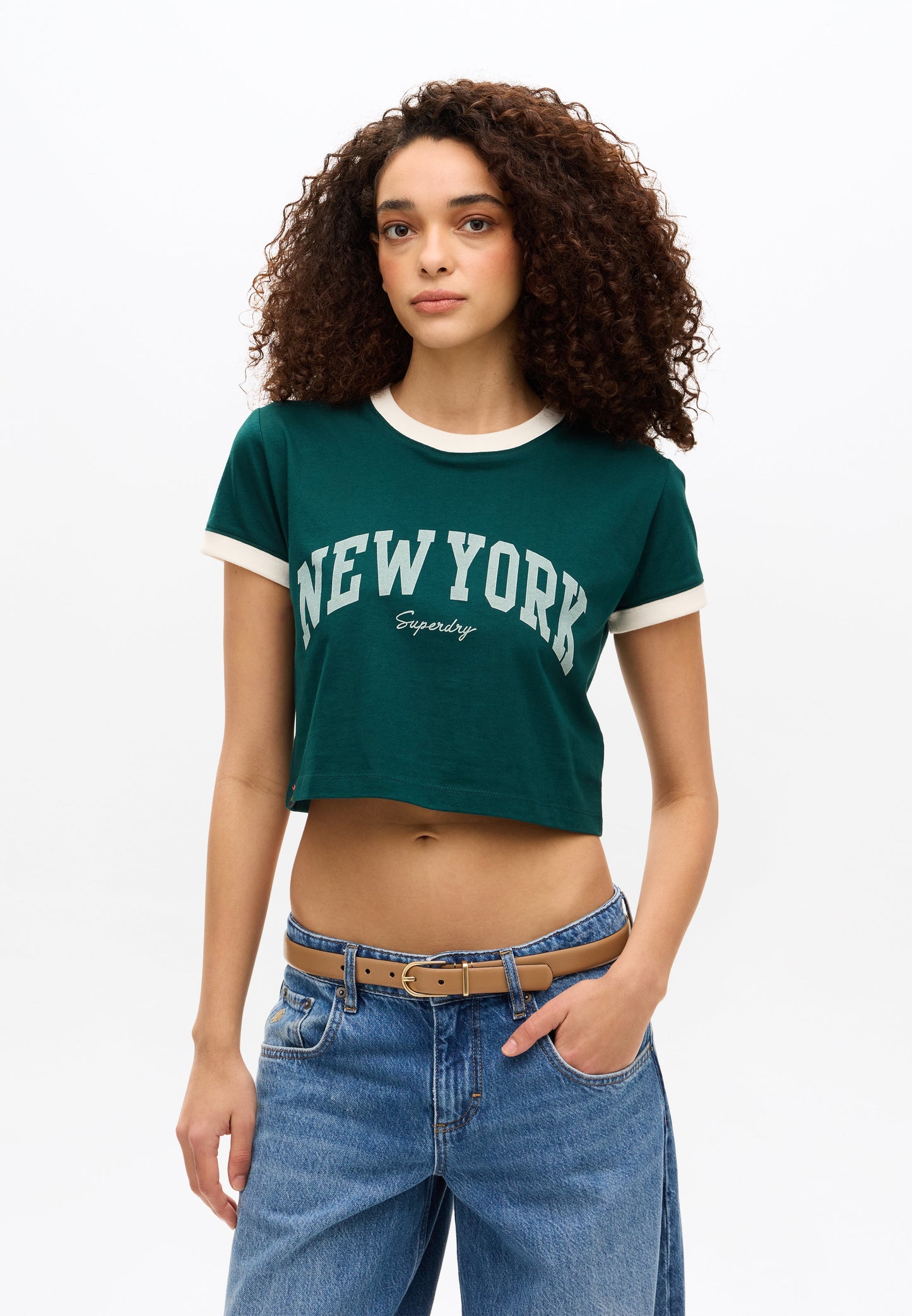 Athletic Essentials Ringer Slim Fit Tee | Dark Pine Green