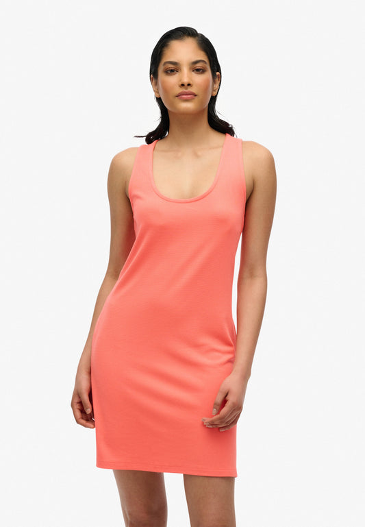 Vest Mini Dress | Hot Coral