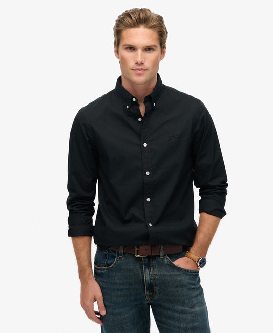 Essentials Tailored Lite Slim Fit Shirt | Black