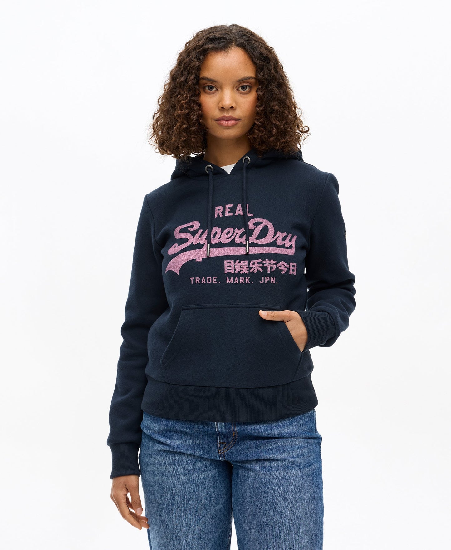 Vintage Logo Relaxed Hoodie | Eclipse Navy