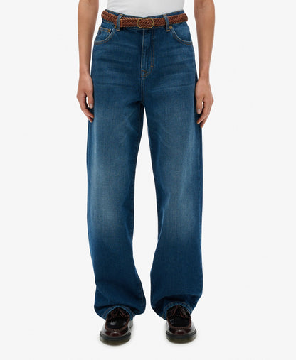 High Rise Wide Leg Jean | Deep Indigo Denim 30