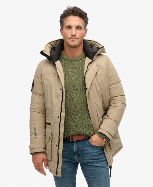 City Padded Parka Jacket | Timber Wolf Brown
