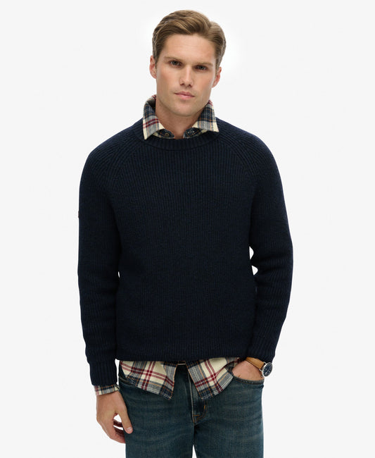 Chunky Raglan Jumper | Eclipse Navy