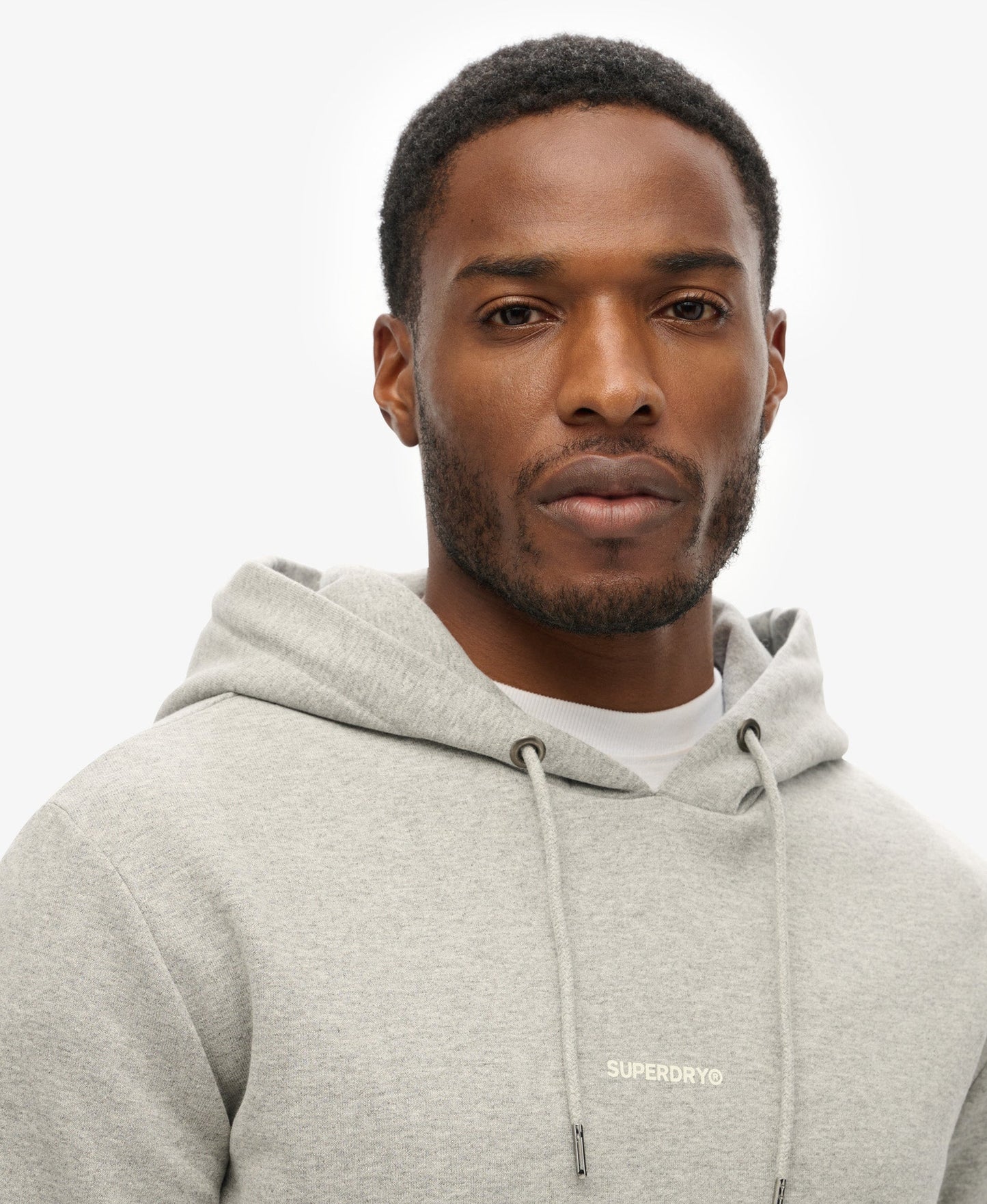 Plain Slim Fit Hoodie | Grey Marle