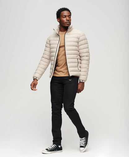 Fuji Printed Padded Slim Fit Jacket | Chateau Grey
