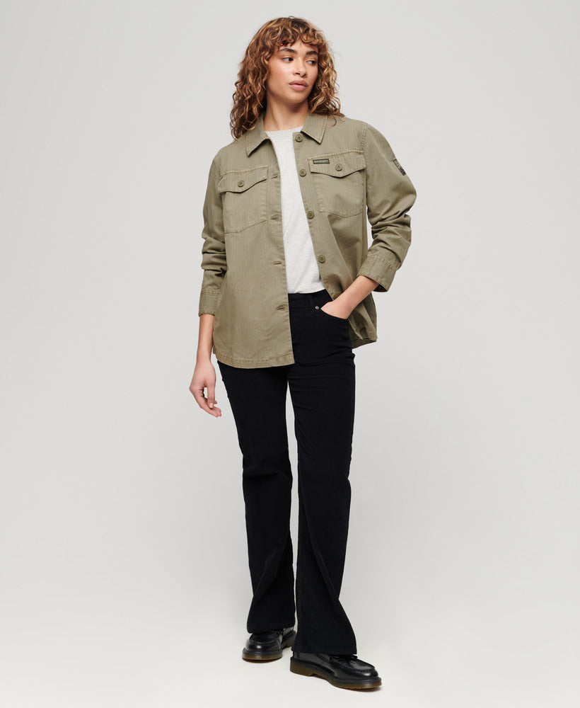Military Overshirt | Dark Sage Green