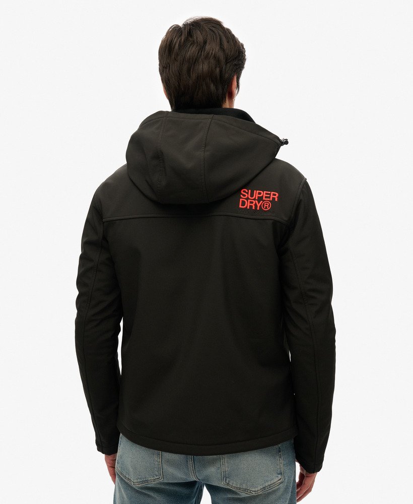 Hooded Softshell Trekker Jacket | Black