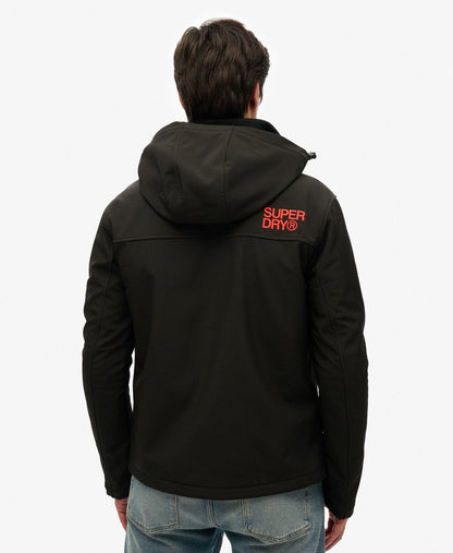 Hooded Softshell Trekker Jacket | Black