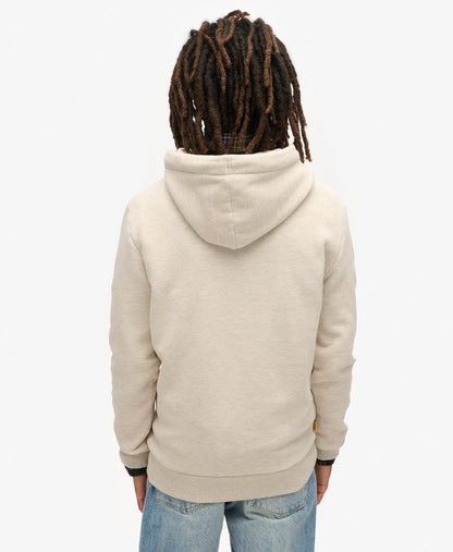 Outdoor Graphic Stripe Hoodie | Oatmeal Grey Marle