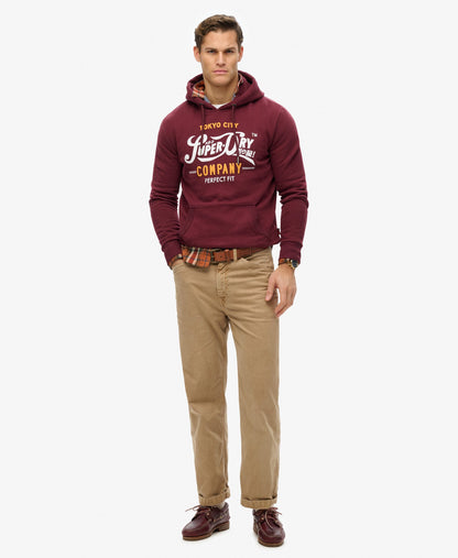 Perfect Fit Script Hoodie | Port Red