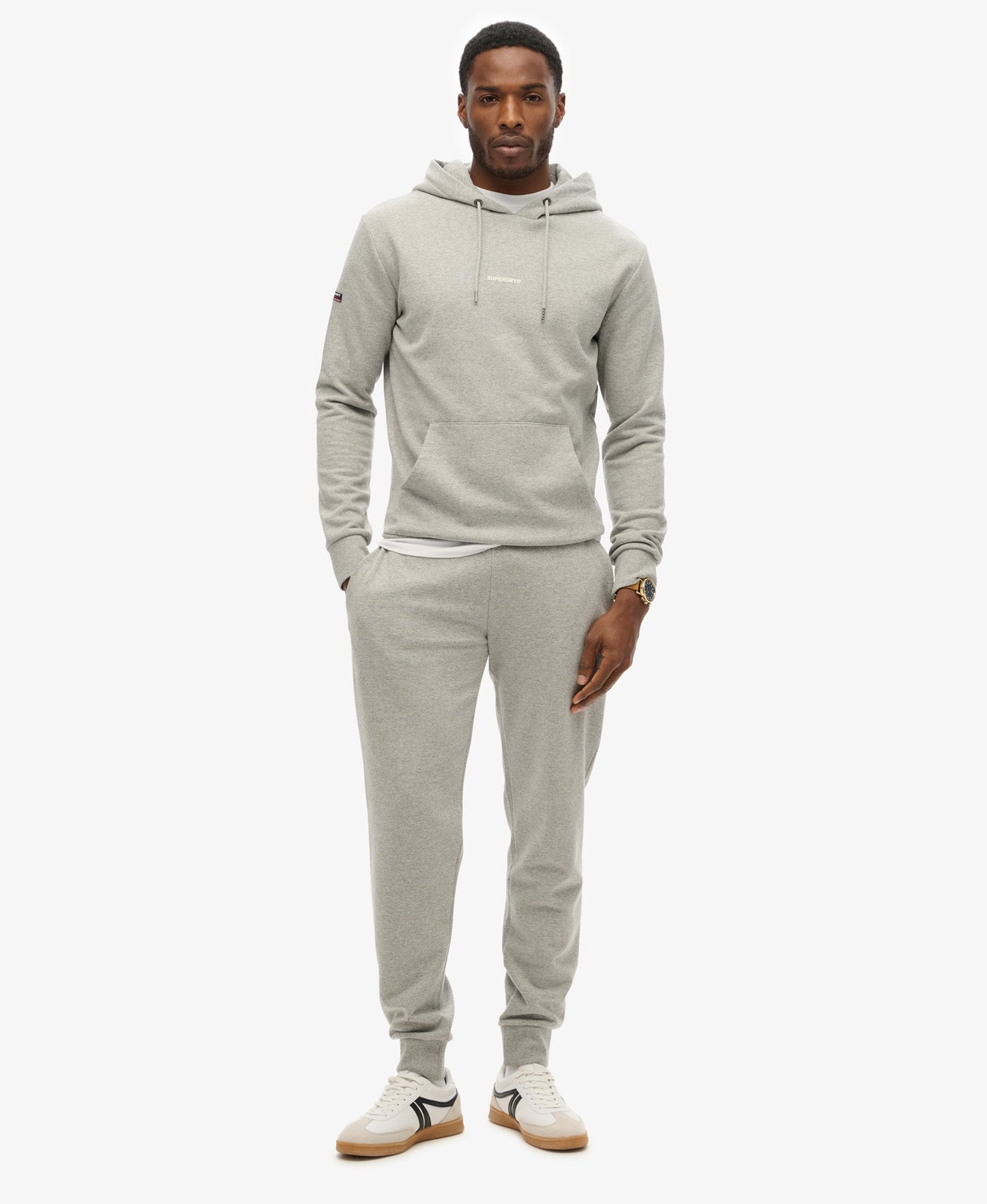 Plain Slim Fit Hoodie | Grey Marle