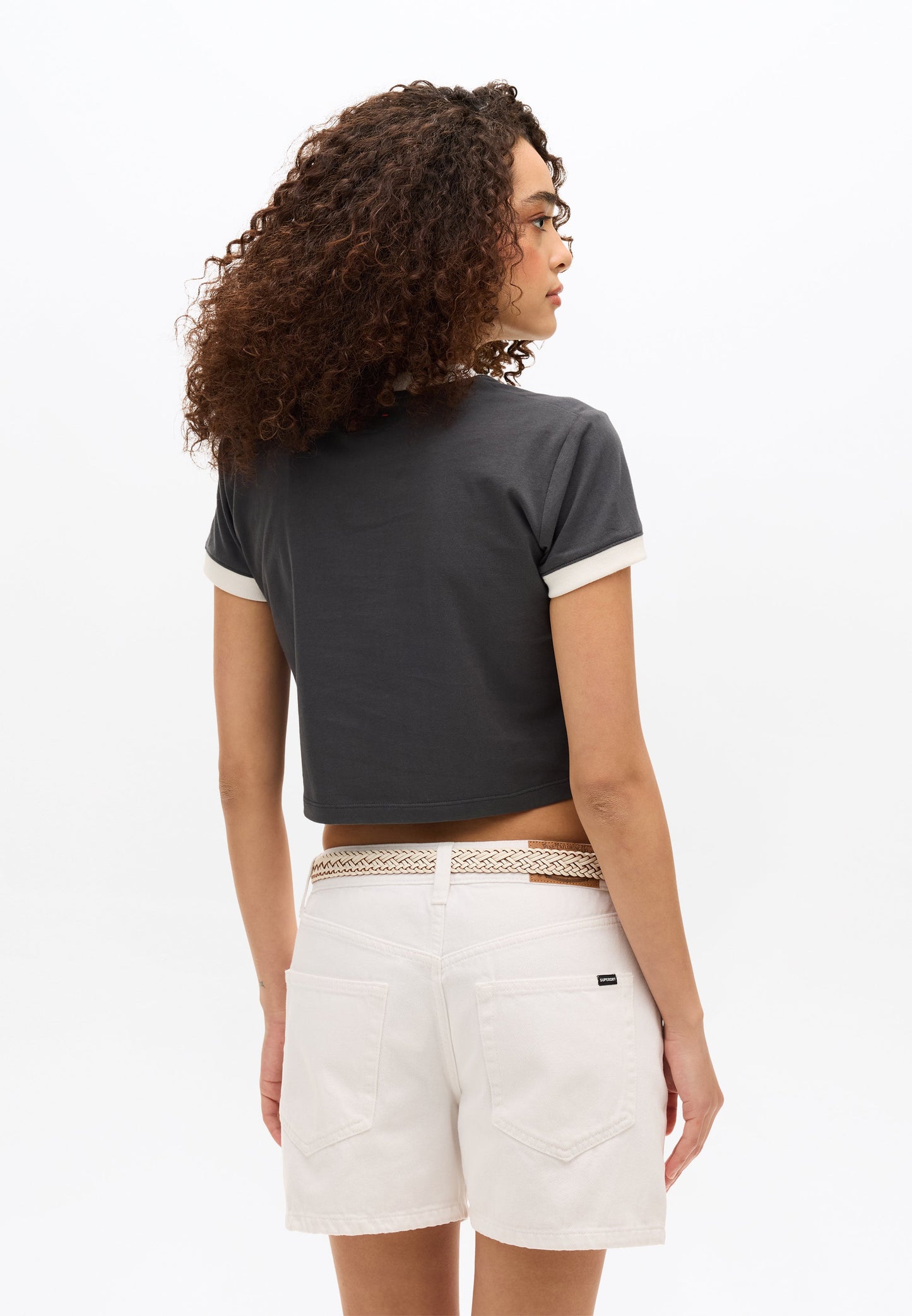 Athletic Essentials Ringer Slim Fit Tee | Charcoal