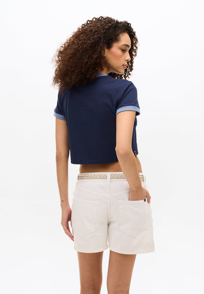 Athletic Essentials Ringer Slim Fit Tee | Richest Navy