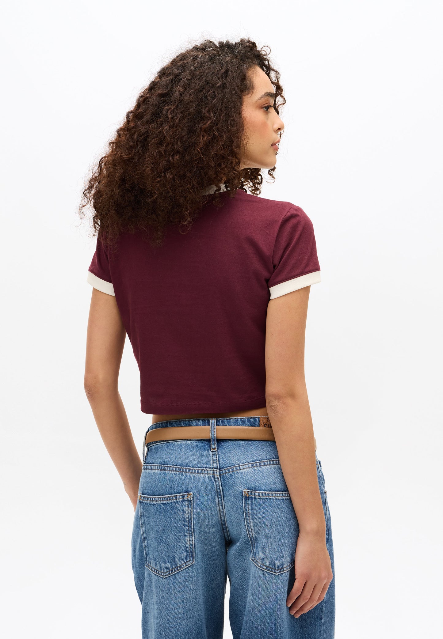 Athletic Essentials Ringer Slim Fit Tee | Port Red