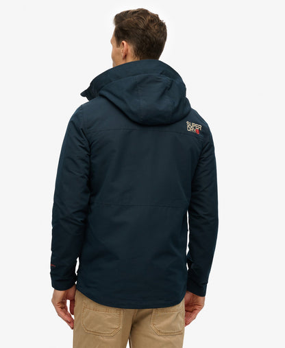 Slim Fit Hooded Ultimate Embroidered Windbreaker | Eclipse Navy