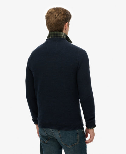 Light Weight Cotton Texture Jumper | Eclipse Navy Twist