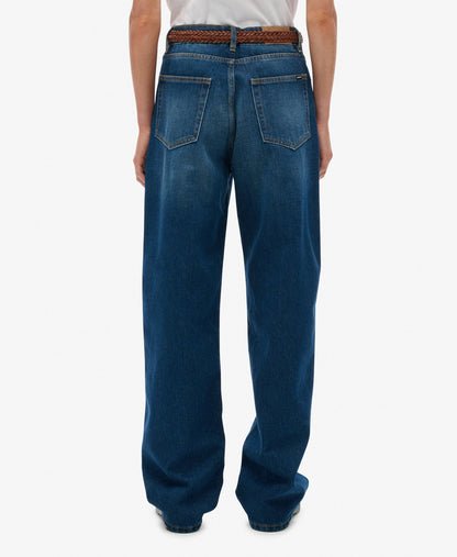 High Rise Wide Leg Jean | Deep Indigo Denim 30