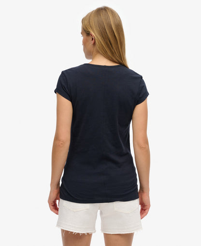 Athletic Essential Slub Slim Fit Tee | Eclipse Navy