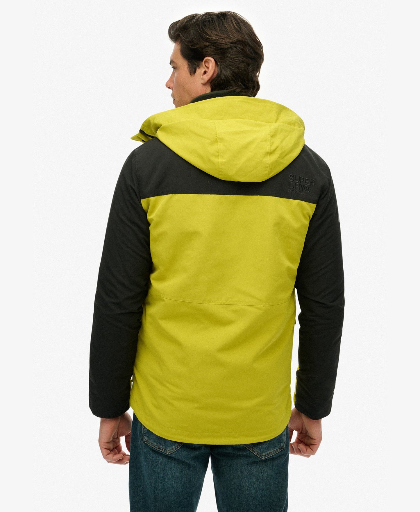 Colour Block Slim Fit Windbreaker Jacket | Wax Yellow