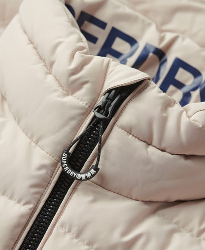 Fuji Printed Padded Slim Fit Jacket | Chateau Grey