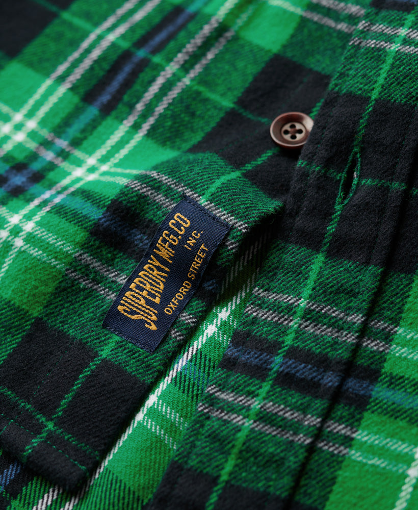 Organic Cotton Worker Check Shirt | Ranch Check Black