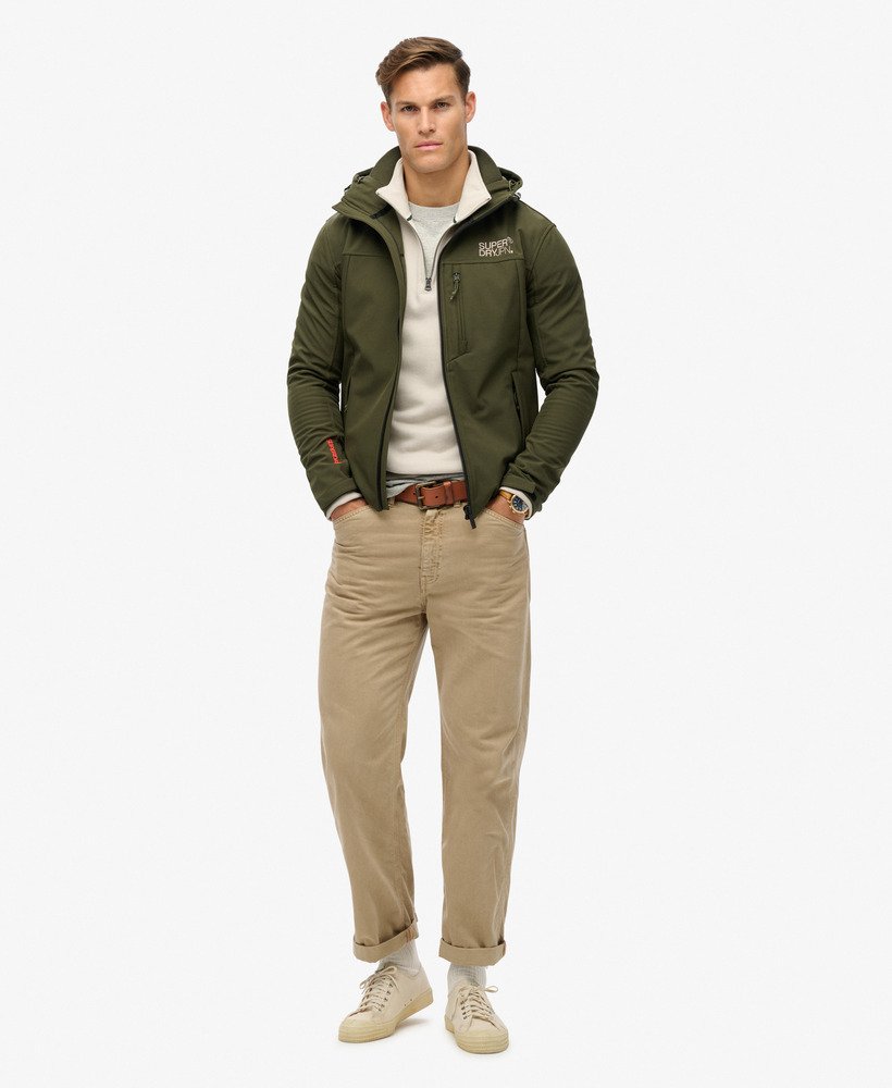 Hooded Soft Shell Trekker Jacket | Army Khaki