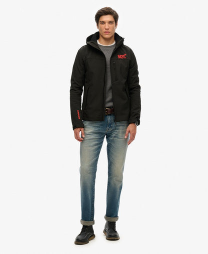Hooded Softshell Trekker Jacket | Black
