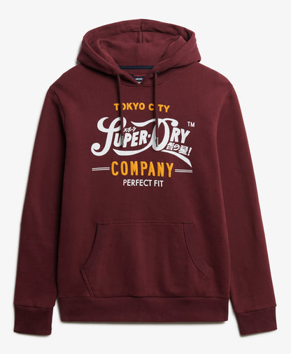 Perfect Fit Script Hoodie | Port Red