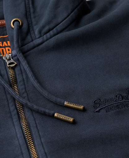 Essential Logo Washed Ziphood | Eclipse Navy