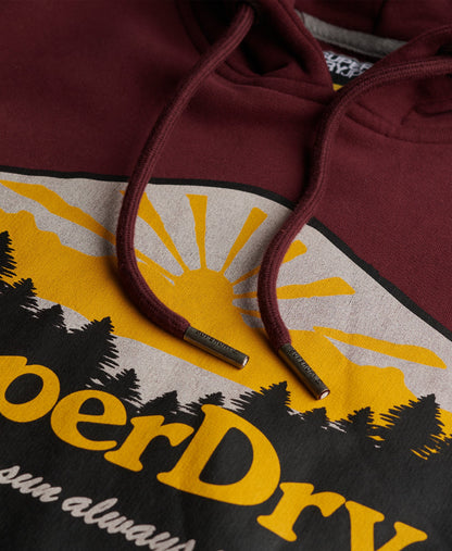 Superdry Sun Tab Hoodie | Port Red