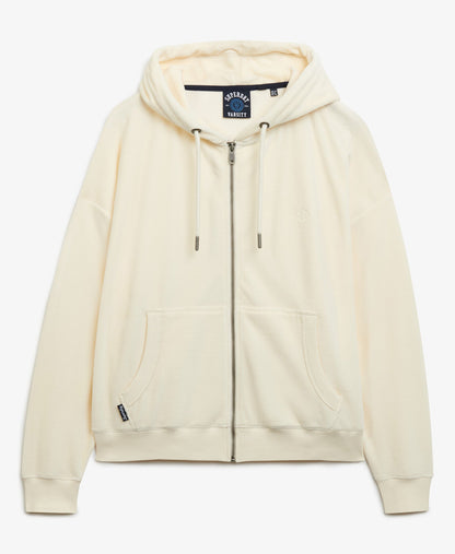Velour Ziphood | Desert Bone Off White