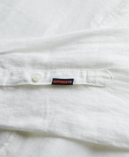Vacation Long Sleeve Linen Shirt | Optic
