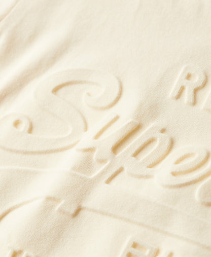 Embossed Vintage Logo Relaxed Tee | Rice White