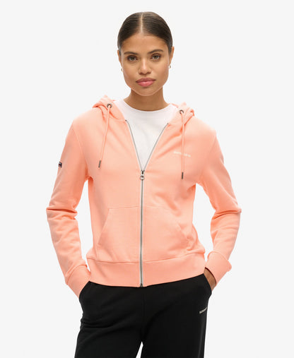 Plain Ziphood | Peach Amber Pink