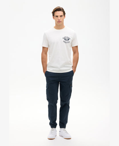 Athletic Essential Chest Tee | Chalk White