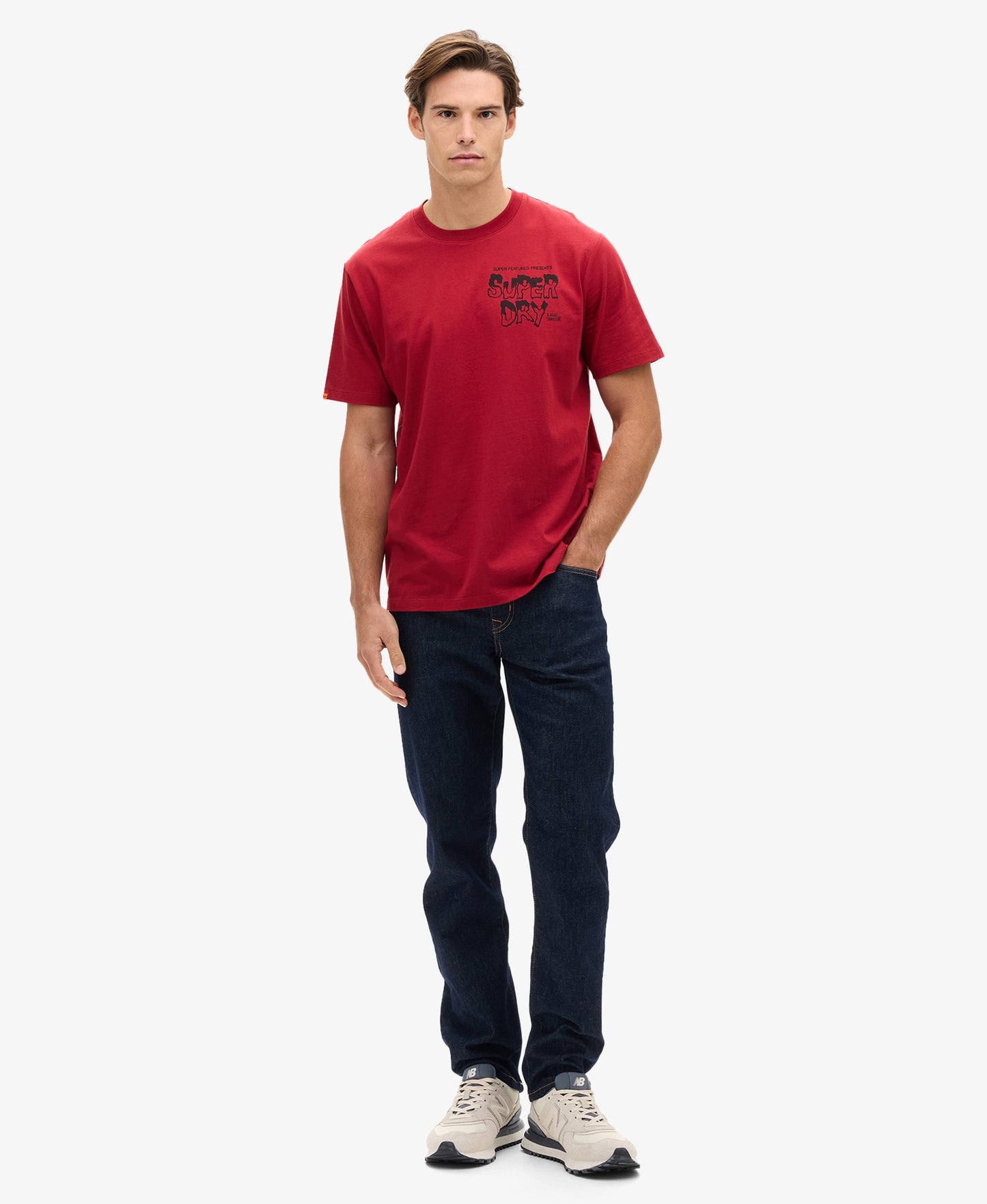 Movie Graphic Chest Tee | Winery Red