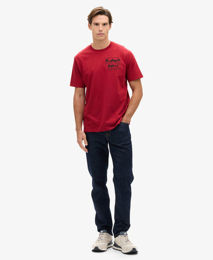 Movie Graphic Chest Tee | Winery Red