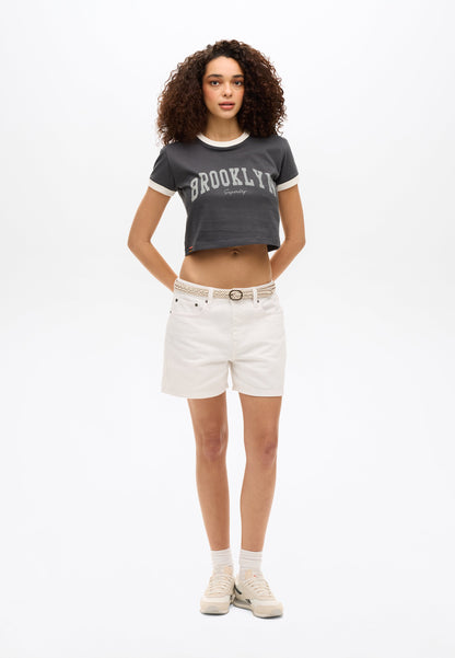 Athletic Essentials Ringer Slim Fit Tee | Charcoal